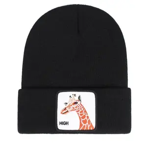 Trendy High Giraffe Beanie Winter Cotton