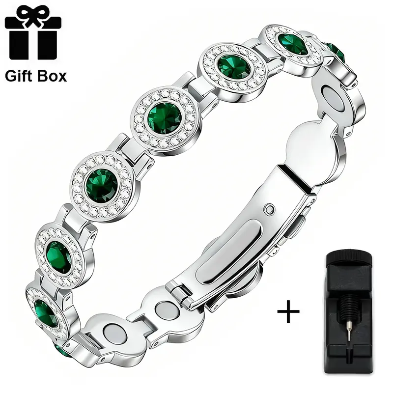 Elegant magnetic bracelet, perfect for women's casual wear. As a thoughtful gift for mothers or girlfriends, it is a surprise choice for Thanksgiving or Christmas. Comes with a regulator magnetic bracelet as a holiday gift Valentines Gift