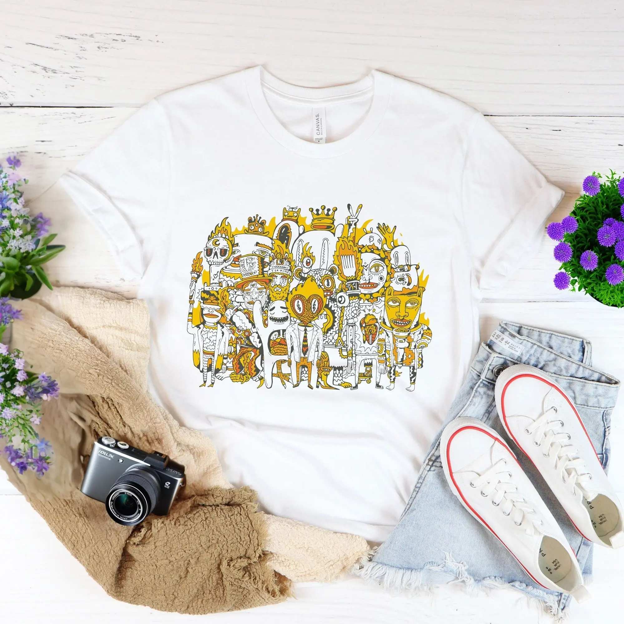 By Foster The People T-Shirt, Torches X T-Shirt, FTP Unisex White T-Shirt