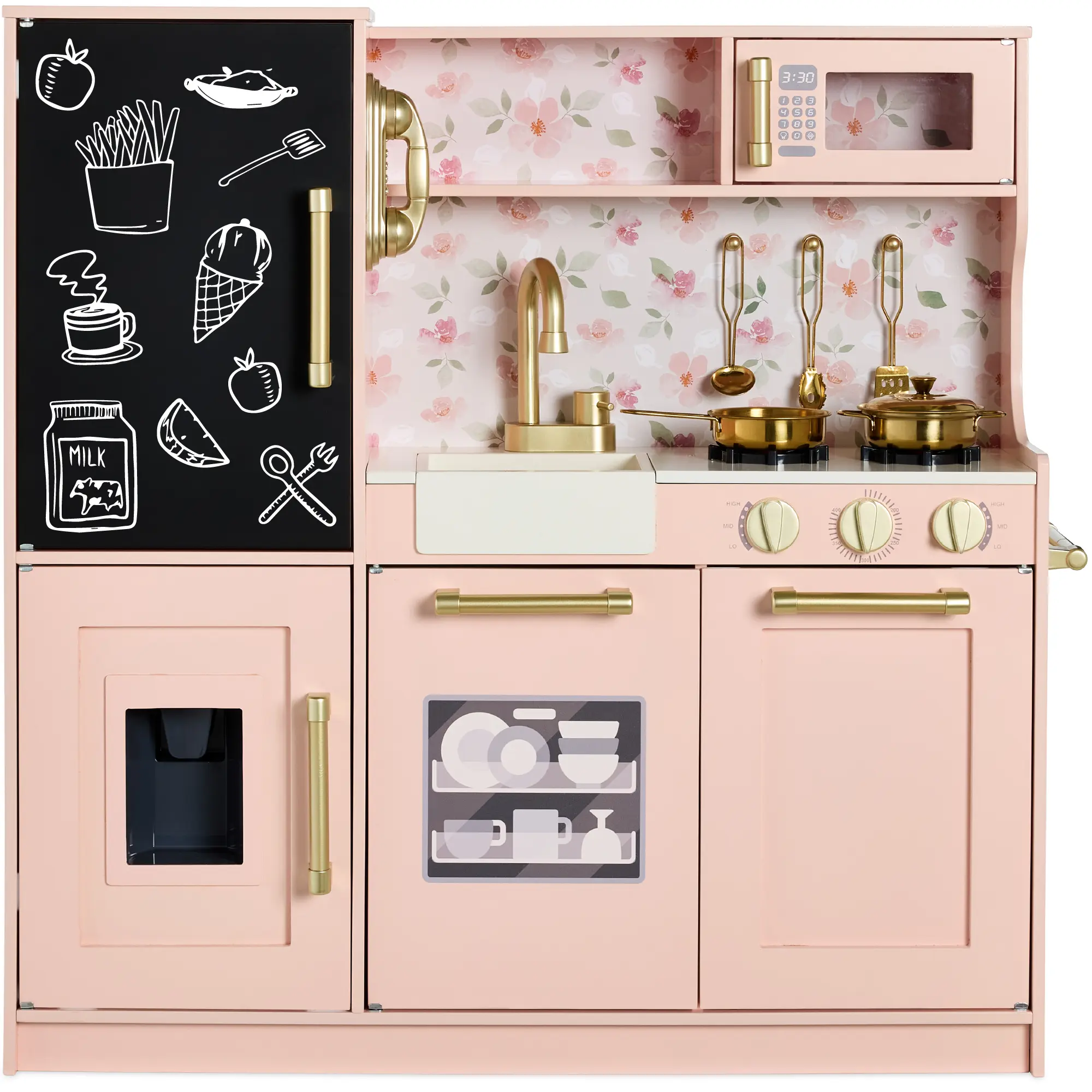 Best Choice Products Pretend Play Kitchen Wooden Toy Set for Kids w/ Telephone, Utensils, Oven, Microwave Best Choice Products Pretend Play Kitchen Wooden Toy Set for Kids w/ Telephone, Utensils, Oven, Microwave