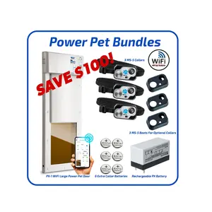 PX-1-WF-W MEDIUM WiFI CONTROLLED WALL MOUNT POWER PET DOOR BUNDLE