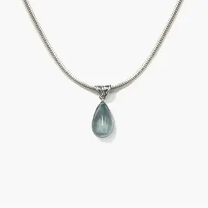 Non-Tarnish Long Titanium Steel Waterdrop Drop Necklace - Waterproof Sleek Pendant, Lightweight Easy-Care Love-Themed Engagement Accessory for Casual or Layered Looks, Aqua Inspired Non-Tarnish Jewelry, Stainless Steel Cool Necklaces Dropnecklaces