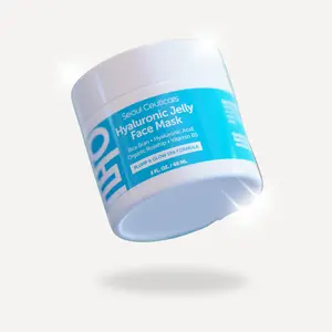 SeoulCeuticals Hyaluronic Jelly Face Mask - Organic & Cruelty-Free 2oz Moisturizer for All Skin Types - Korean Beauty Skincare Formula