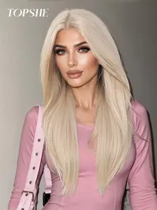 Topshe 13x6 Lace Front Wig, Medium Length Straight Hair, Natural Looking Wig, Breathable and Natural Fit, All Seasons Wear, No Bangs Design, Hair Straight Wigs, Lace Frontal Wig