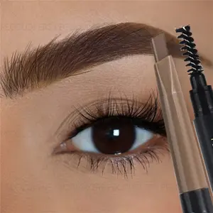 1PC Automatic Rotating Double-headed Eyebrow Pencil - Multiple Colors Available (dark Brown, Light Brown, Taupe, Black), Smudge-proof, Durable, Christmas Gift, Cosmetic
