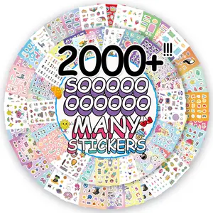 2000+ Stickers Mega Book: Packed with Animals, Letters, Cartoon Characters & More! Fun Sticker Collection for Kids Ages 6+ - Ideal for Scrapbooking, Journals, Crafts, Rewards