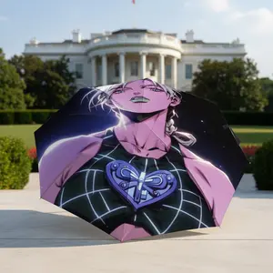 Jolyne Cujoh Creative Inspiration Design Umbrella, portable and foldable design, 8 ribs, a casual accessory for Halloween, Christmas, and birthday gifts, Lightweight Umbrella.Y251129094