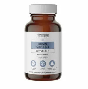 Just Ingredients Organic Brain Support Supplement with Citicoline, Bacopa, & Rosemary Extract for Cognitive Performance