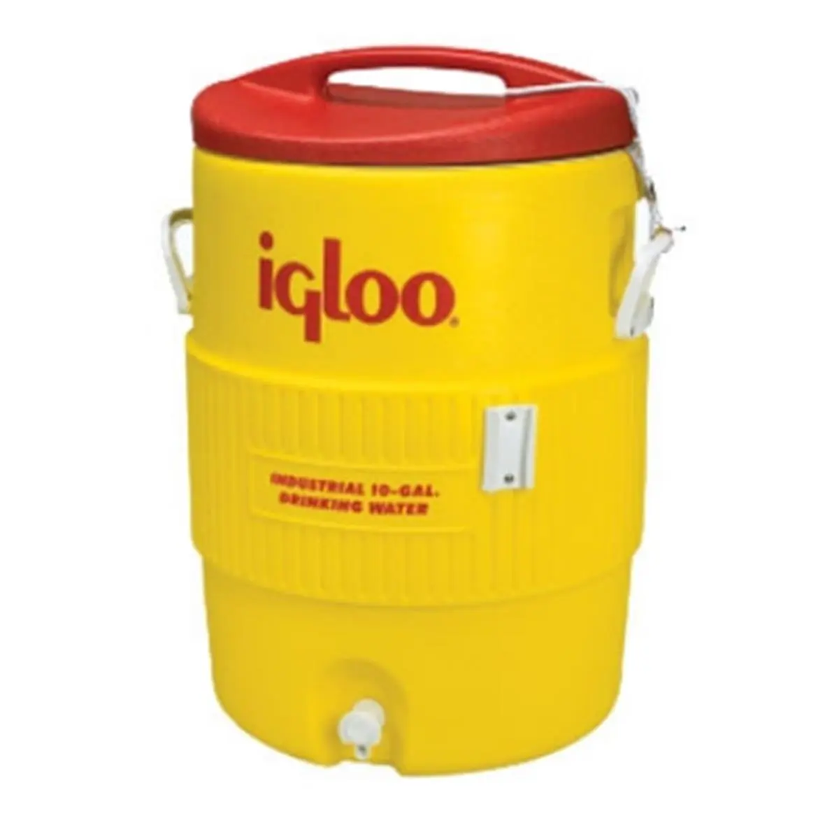 IGLOO 10 Gal. Industrial Water Cooler - HDPE Plastic, Pressure-Fit Lid, Insulated Portable, Camping, Ice Retention, Personal Cooler, Camping Supplies, Camping Cooler