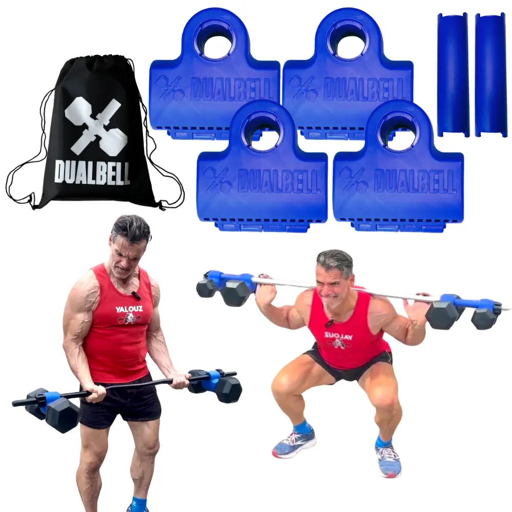 Dualbell Superset-Dumbbells to Barbell Adapters Connectors 4-pack