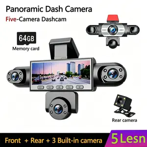 5-Channel 360° Panoramic Dash Cam with 24/7 Parking Monitoring camera car Dashcams For Cars Video Dashcam