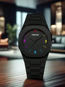 Men's Business Fashion Round Dial Quartz Watch, Casual Analog Watch, Simple Style Wristwatch, Trendy Matching Watch As Gift for Men with Box