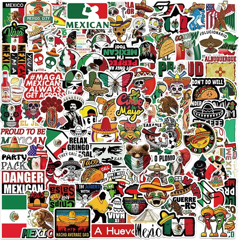 50/150 pcs Mexican Hard Hat Stickers, Waterproof Decals for Welding Helmet, Tool Box, Mechanic & Electrician, Blue Collar Worker Gifts