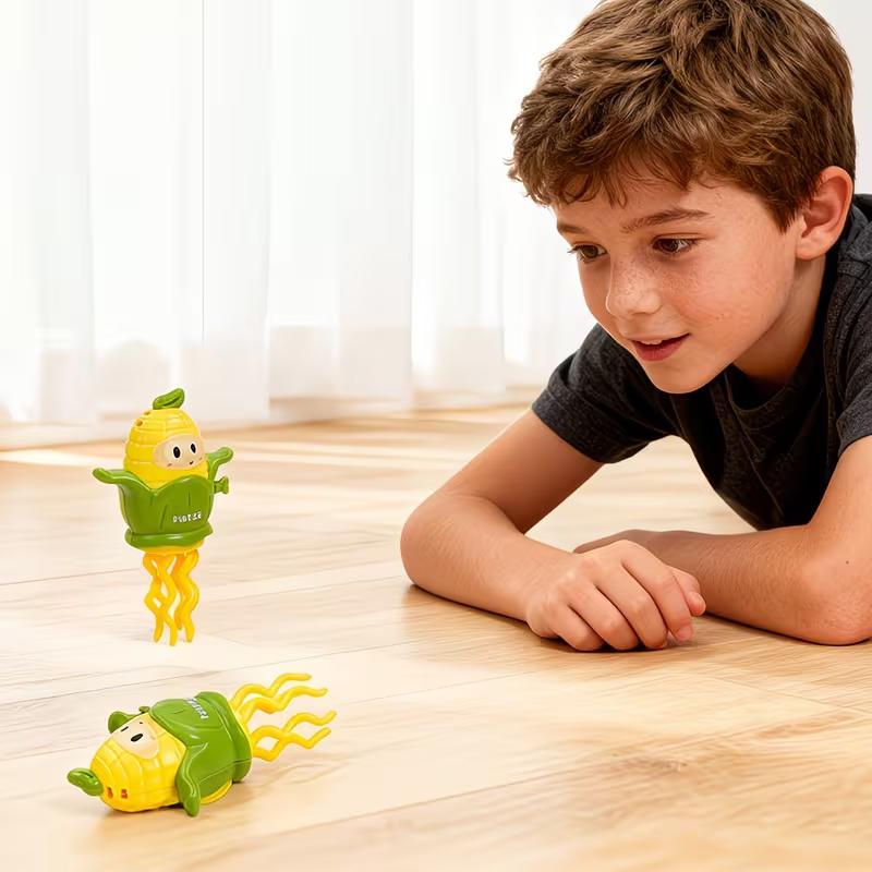✨ Wind-Up Dancing Corn Toy, Cute Cartoon Maize Spinning & Wiggling Toy for Kids, Fun Educational Novelty Gift for Indoor/Outdoor Play, Perfect Valentine's Day/Birthday Party Favor🎁 fidget