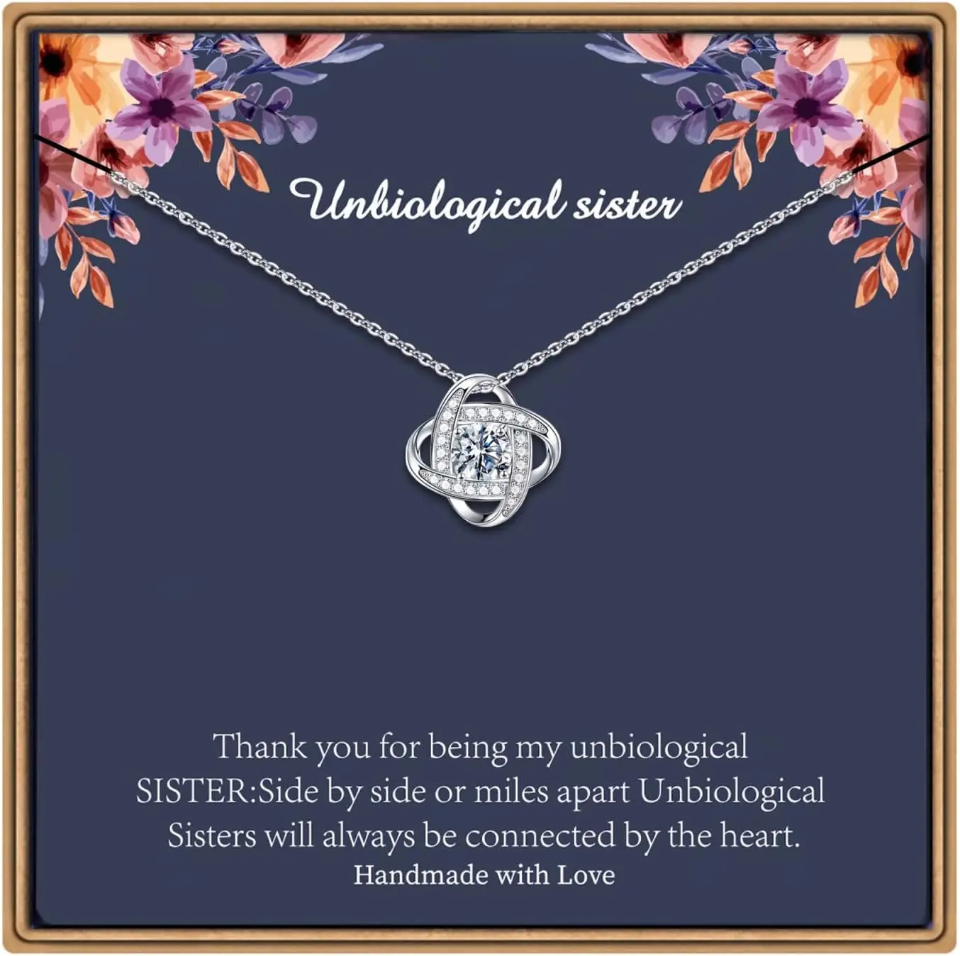 Gifts Necklaces For Women Girls, Love Knot Necklace For Grandma Aunt Stepmother Sister Mother Jewelry - Graduation Mothers Day Anniversary Birthday Gifts For Women