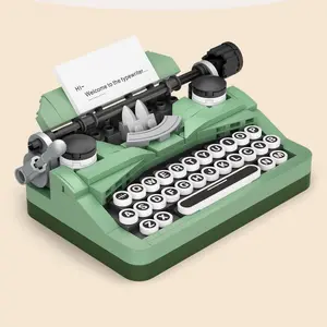 Retro Typewriter Design Building Blocks Toy, 223pcs/set Mini Keyboard Building Blocks, High Difficulty Building Blocks Toy, Craft, Building Kit, Building Blocks Model
