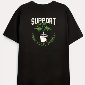 Men's supporting local farmers and sustainable agriculture Graphic T-Shirt - Short Sleeve Crew Neck Regular Fit Casual Wear | Soft & Breathable Fabric, Durable Print, Everyday Comfort, Machine Washable, minimalist graphic design with bold typography and