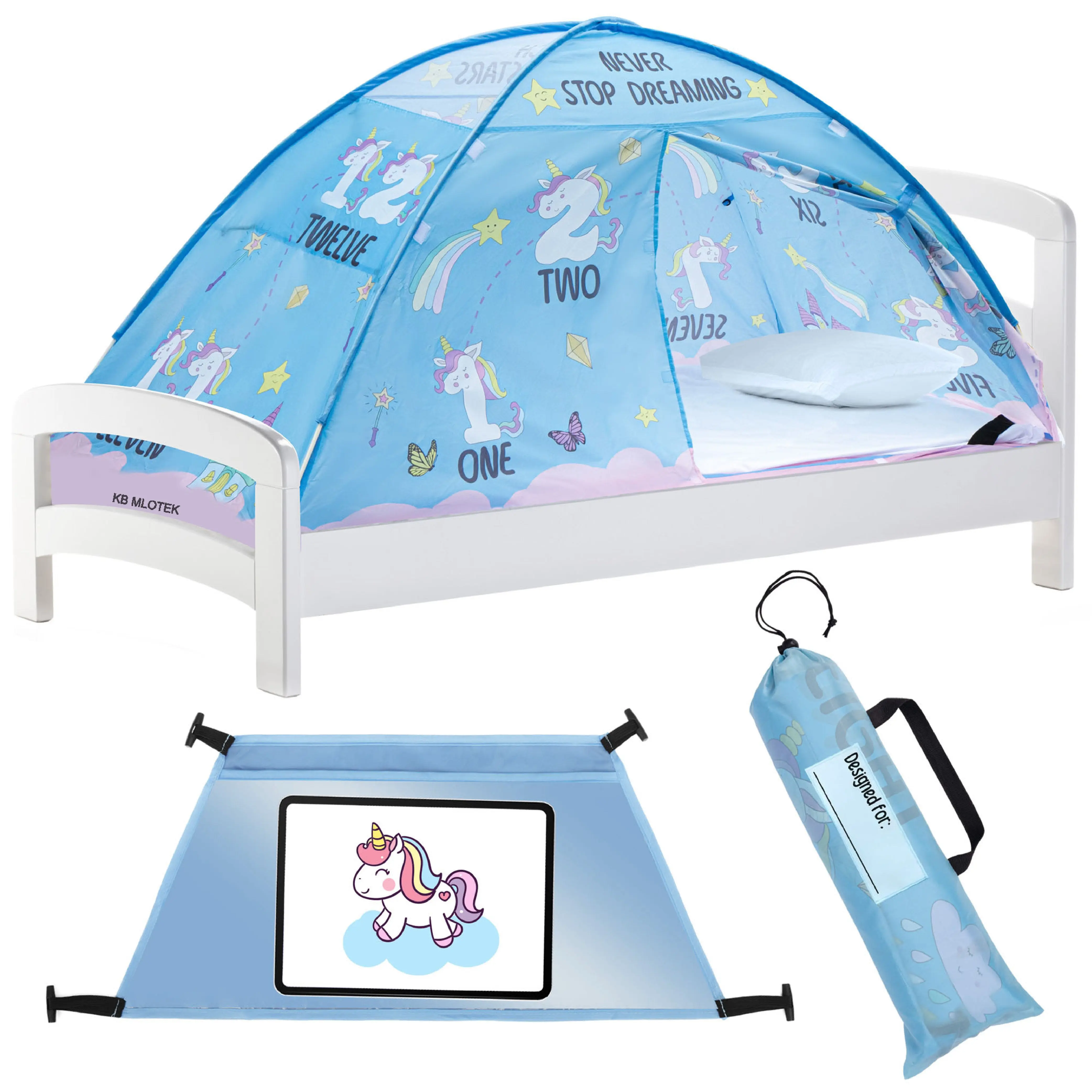 Pink Unicorn Twin Size Bed Tent