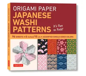 USED-Origami Paper - Japanese Washi Patterns - 6 - 96 Sheets: Tuttle Origami Paper: Origami Sheets Printed with 8 Different Patterns: Instructions for 7 Pr by Tuttle Tuttle Publishing (Misc.)