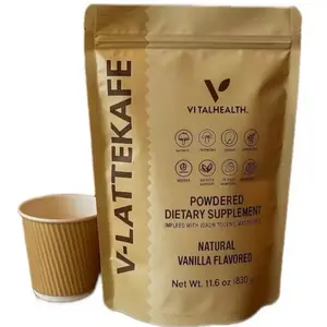 V-LATTEKAFE  - Premium Arabica Coffee with Adaptogenic Mushrooms & MCT Oil for Natural Focus & Energy - Vanilla Flavor