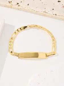 Simple 14k Gold Plated Fob Chain Bracelet, Punk Style Handchain, Unique Minimalist Jewelry, Unisex Fashion Accessory, Cuban Chain Bracelet, Cuban Link Bracelet