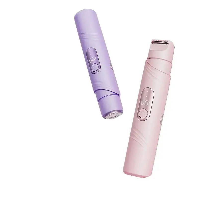Women's Electric Shaver LCD Display Full Body Waterproof Hair Remover Private Multi - function Razor Pink