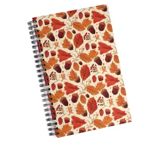 Autumn Leaves and Acorns Spiral Notebook