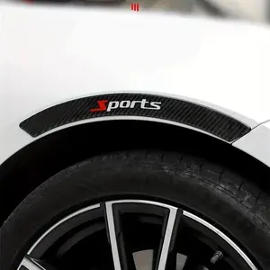 4pcs New Car Wheel Eyebrow Anti-collision Strip Modified Carbon Fiber Front And Rear Wheel Eyebrow Stickers To Cover Scratches Decorative Vehicle Decoration Stickers Sticker For Cars Automotive Decals