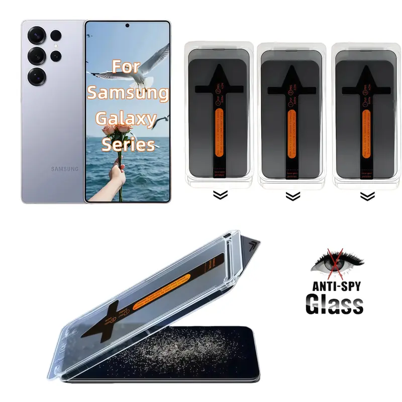 Samsung Galaxy S25/s24/s23/s22 Ultra/plus Privacy Screen Protector Film, Anti-Peeping Tempered Glass, Easy Installation, 9h Hardness, Dust-Free Design