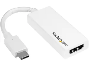 StarTech.com CDP2HDW USB-C to HDMI Adapter - 4K 30Hz - USB 3.1 Type-C to HDMI Adapter - USB C to HDMI Dongle - Monitor Adapter - White (CDP2HDW)