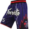 Men's No. 15 Purple Basketball Shorts, Streetwear Athletic Sports Shorts, Vintage Embroidered with Zipper, Letter Embroidery Shorts, Casual Fitted for Spring and Fall, Moderate Fabric, Sporty Shorts