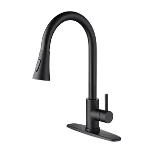 Kitchen Faucet with Pull Out Sprayer, Single Handle High Arc Stainless Steel Kitchen Sink Mixer Tap, 360° Swivel Pull Down Spray Head, Easy Clean Kitchen Faucet for Kitchen Sink, Brushed Nickel Finish, Home Furniture and Household Product