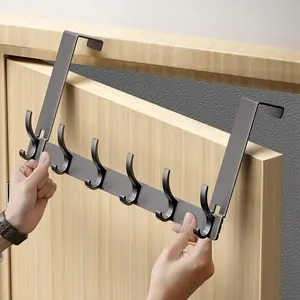 Over The Door Hooks, Sturdy Door Hanger, Towel Rack Towel Hooks for Bathroom 12 Hooks Large Over The Door for Bathroom, Bedroom，Kitchen