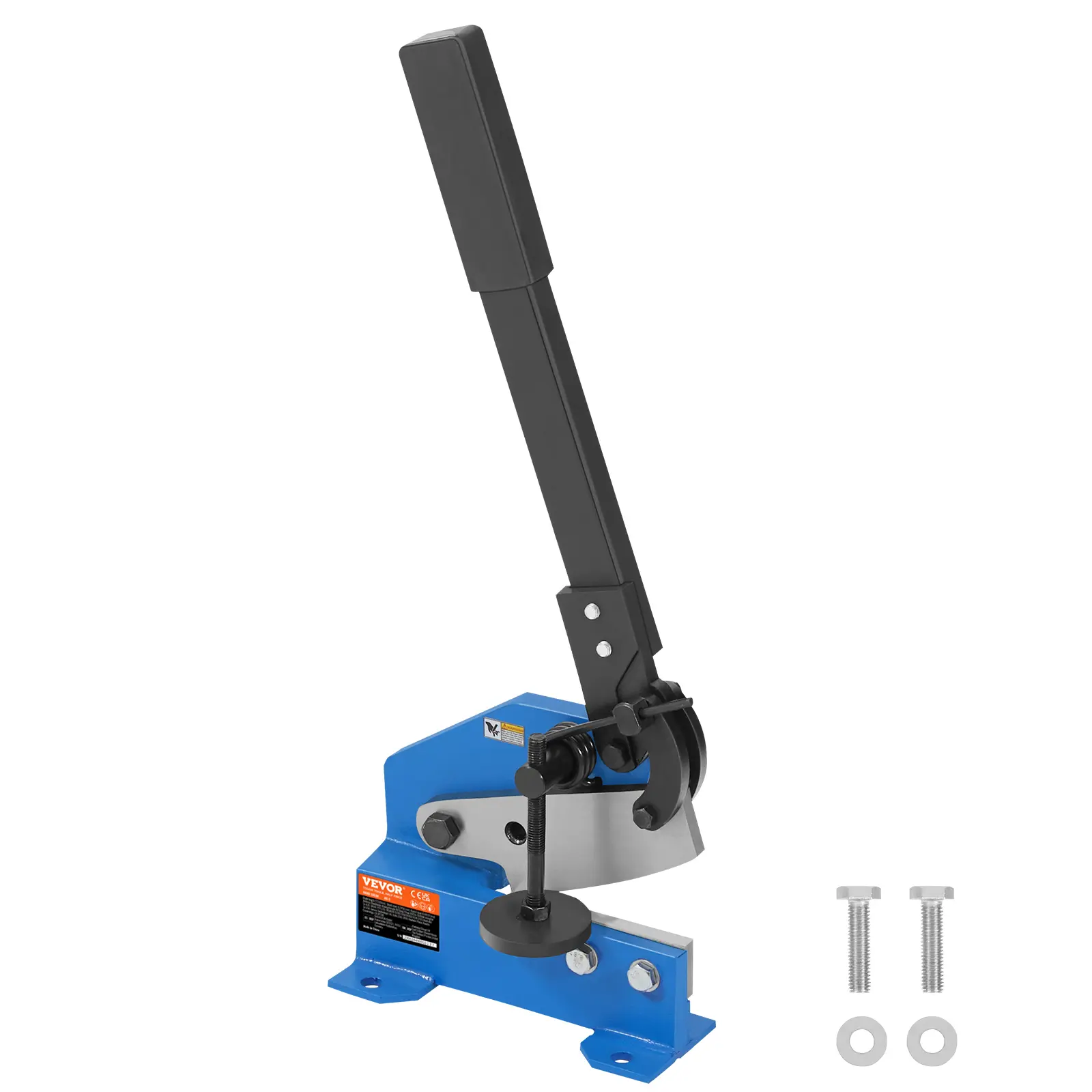 【Summerfinds】VEVOR 5" Benchtop Manual Shear, Heavy Duty Metal Cutting Tool with Q235 Steel Cutter, Long Handle, 0.24'' / 6Mm Capacity, 4.33" Length, 0.47" Blade Thickness, 0.43"/11mm Round Steel Diameter, Eases Metal Sheet Crafts DIY Enthusiasts' Effort