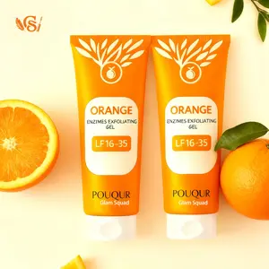 Orange Exfoliating Gel LF16-35, Moisturizer Face Body Scrub, Deep Cleansing & Radiance Boost, Natural Vitamin C, Gentle Exfoliation, Suitable for Sensitive Skin, 50g+50g