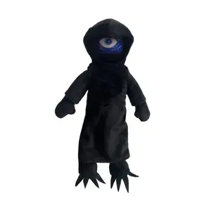 Mysterious One-Eye Hooded Plush Toy Horror Game Inspired Collectible Soft Plushie with Single Eye Design for Fans of Unique Decor