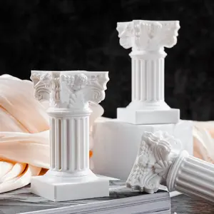 2pcs Nordic Column Roman Pillar Photography Props, Scene Decoration Display Stand, Miniature Candlestick Base, Candle Holder, Home Decor Accessories, Home Ornament, Interior Decoration Accessories