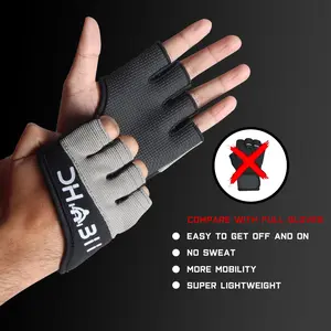 Dhabii Half Palm Weightlifting Gloves for Men & Women - Lightweight & Comfortable Gym Workout Gloves with Callus Relief for Enhanced Performance