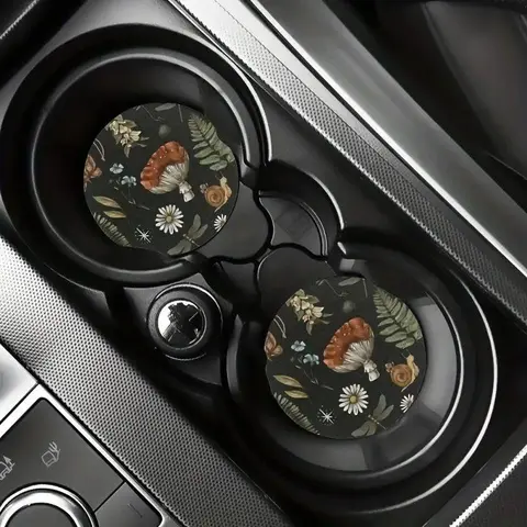 Car Coaster, Anti-slip Car Cup Holder Coaster, Car Cup Mat, Cup Holder Pad, Stylish Auto Interior Accessories for Men & Women, Vehicle Interior Accessories
