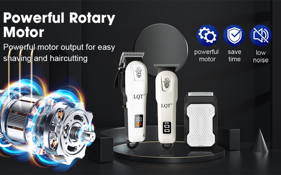 LQT Men's hair clipper  professional electric haircut set, including a razor, suitable for family barber shops, digital display LCD screen, USB charging, Father's Day gift