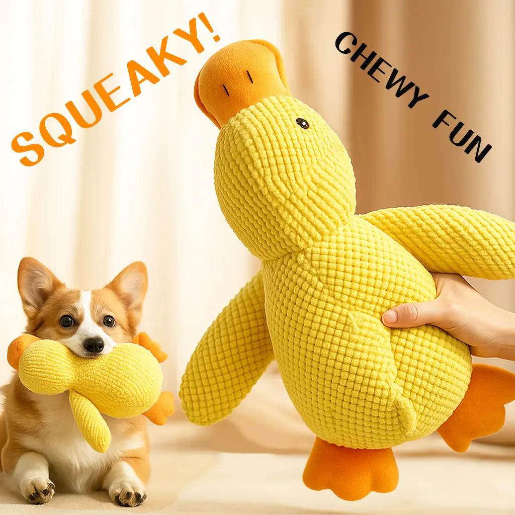 Squeaky Duck Cute Toy for Pet Durable and Safe