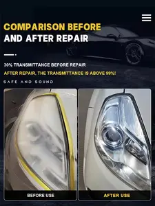 2025 Car Sand-Free Car Headlight Repair Kit (180ML Repair Fluid + 10ML Brightening Coating Fluid), Crystal Clear Coat for Oxidation, Yellowing and Scratch Repair, Car Care Products Clear Finish Oxidation Protection.