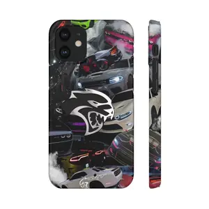 Muscle Car Collage Phone Case | Dodge Hellcat Charger iPhone Case
