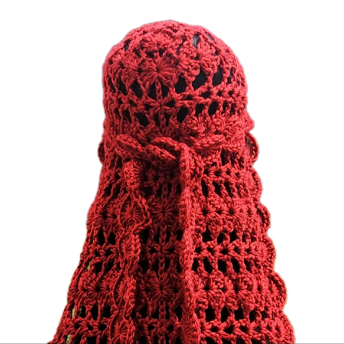Lacy Crochet Headwrap Durag - Boho Chic Handmade Accessory for Women