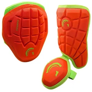 Guardian Adult Elbow Guard & Leg Guard - Baseball Protective Gear KIT (Neon Coral)