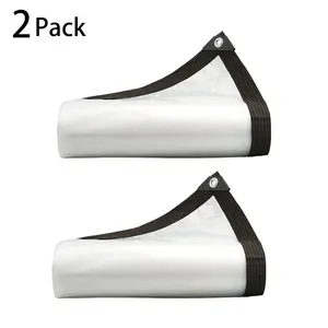 2-Pack 6.6×9.8FT Waterproof Tarpaulin Multipurpose Outdoor Protective Cover for Patio Furniture Garden Lawn Camping Equipment Heavy Duty Tarp with Weather Resistant Design, Tear Resistant & UV Protected