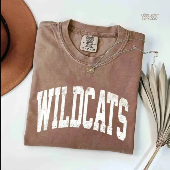 Comfort Colors Wildcats T Shirt, Vintage Wildcats Mascot Shirt, Wildcats Team Shirt, Wildcats School Spirit Tee, Retro Wildcats T-shirts