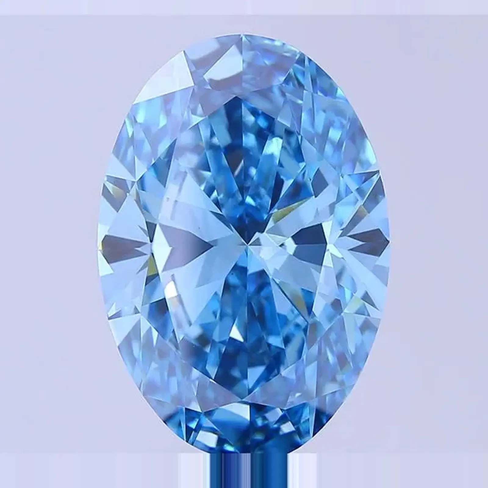 10.08ct Fancy Vivid Blue Oval Lab Grown Diamond - Loose Unset Stone, IGI Certified LG791644854