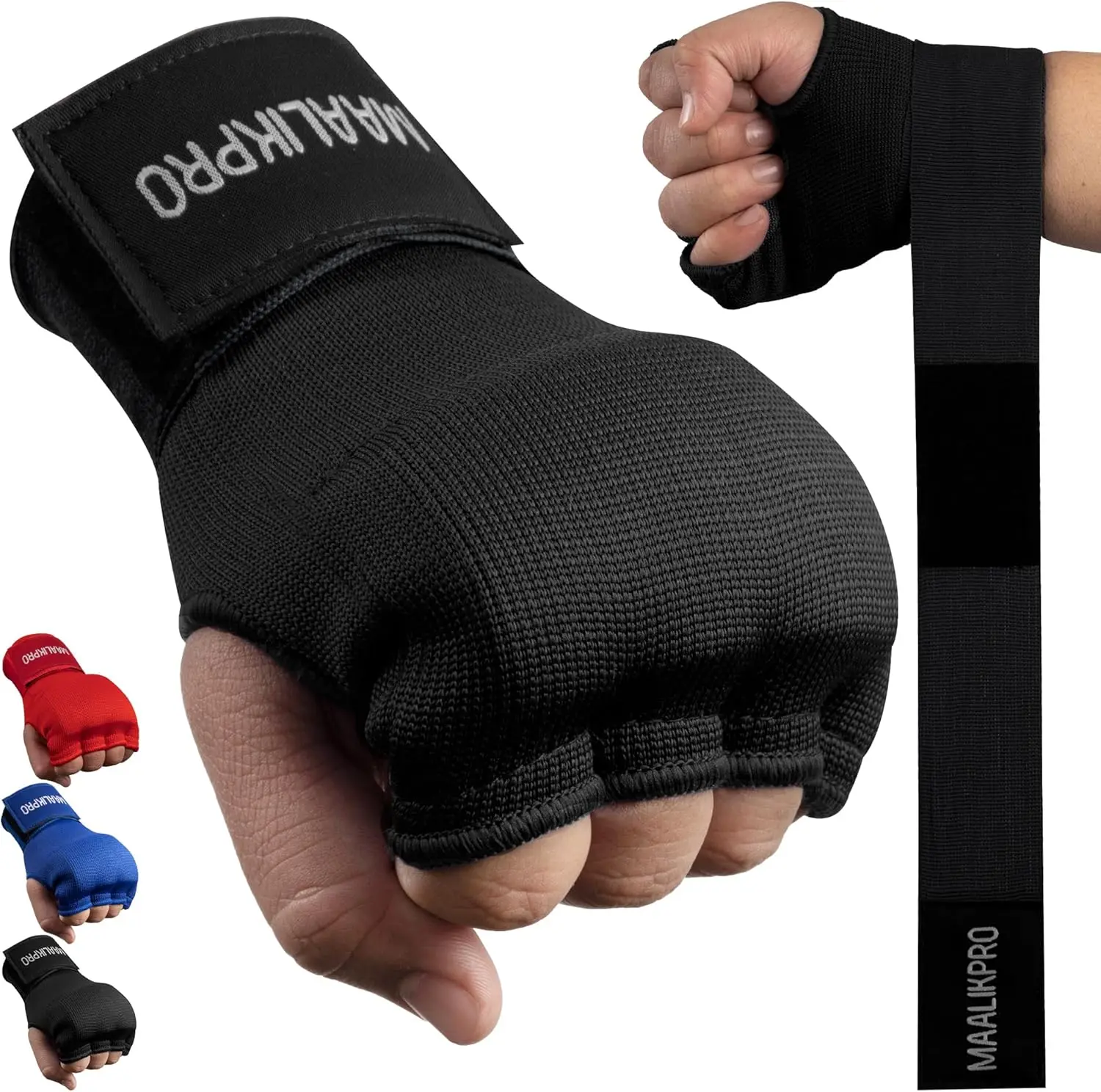 Boxing Inner Gloves Gel Padded Quick hand Wraps | MMA Muay Thai Kickboxing Hand Wraps Pair | Knuckle Protection Wrist Support | Gift for Boxer Men Women