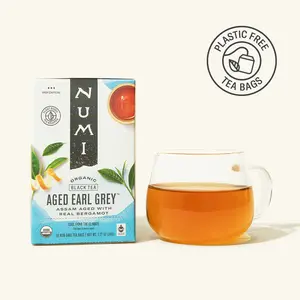 Numi Aged Earl Grey™ Organic Black Tea with Real Bergamot - Plastic Free Tea Bags for Robust Citrus Notes